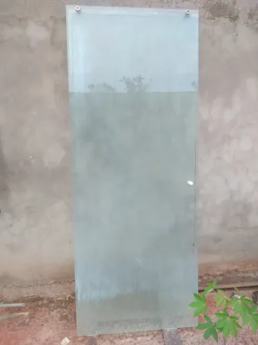 Duas peças vidro pra porta de vidro