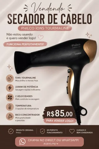 Secador Philco em perfeito estado 