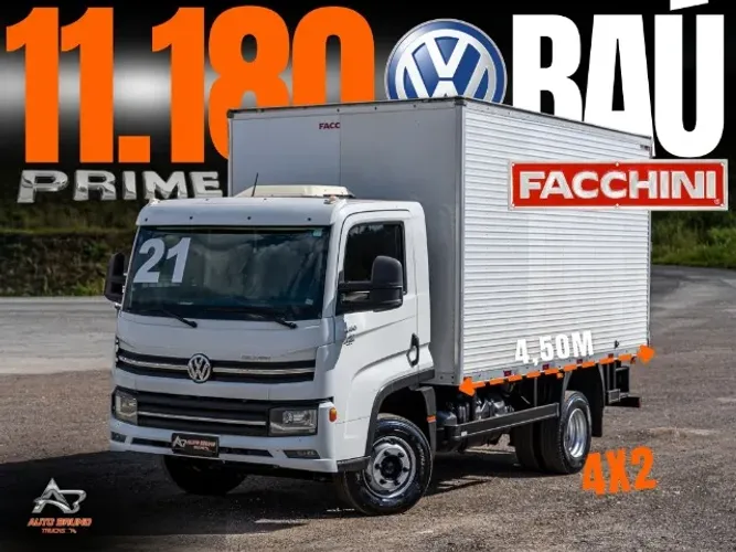 VW 11180 PRIME 4x2 2021 Baú Facchini 4,50 m com Porta Lateral