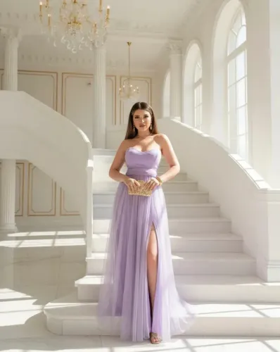 Vestido de festa lilás