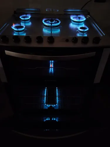 FOGÃO 2 FORNOS 5 BOCAS COM GRILL ELECTROLUX SEMI NOVO AUTOMÁTICO 