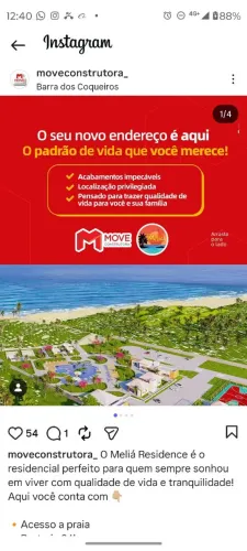 Vende-se lote no Meliá Residense 