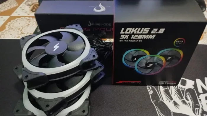 Kit 3 fans Lokus superframe, ARGB com controle pelo reset ou Led,novo lacrado na caixa