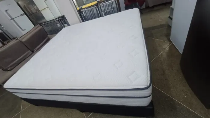 Cama box super king size Colchão king Koil molas ensacandas bambú 