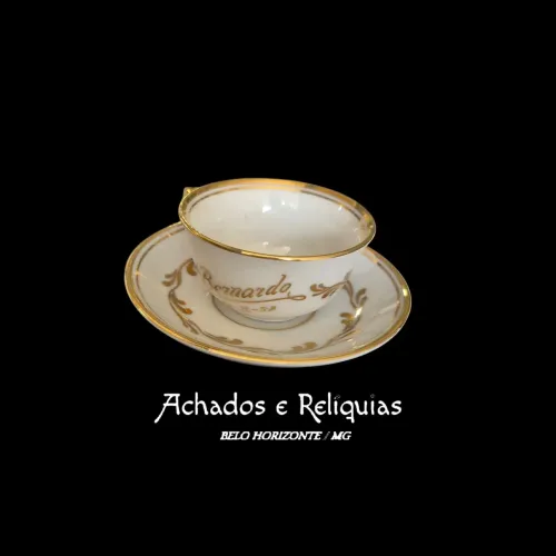 Xícara de Café Personalizada Bernardo 1957 - Porcelana Pedro II, Brasil