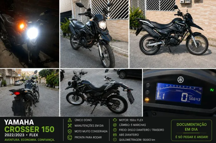 Crosser 150 2023 Flex ABS Dianteiro - Revisada e Documentação em Dia.