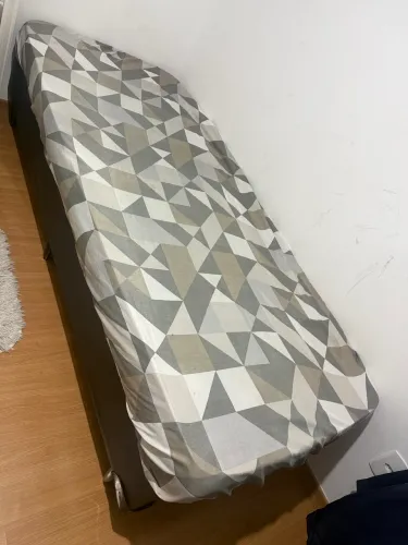 Cama solteiro box com colchão