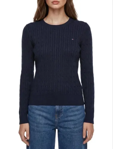 tricot trançado feminino Tommy Hilfiger