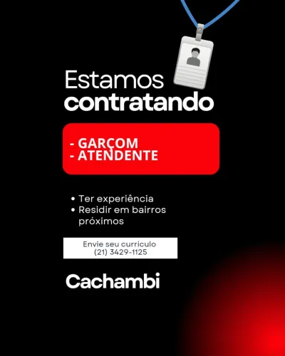 VAGA: GARÇOM
