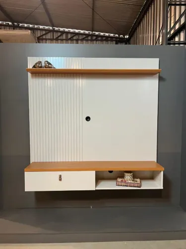 Painel para tv de até 55 lateral em MDF frisado "íris" novo a pronta entrega