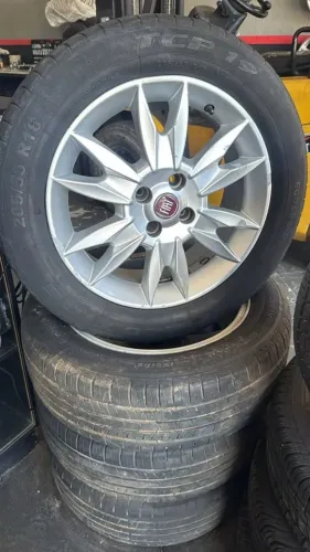 Jogo de Roda Fiat Punto aro 16 C/ PNEU 