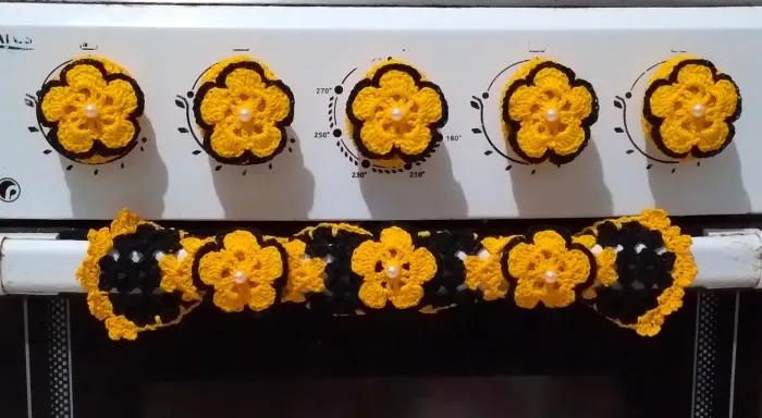 Kit Para Fogão Em Crochê