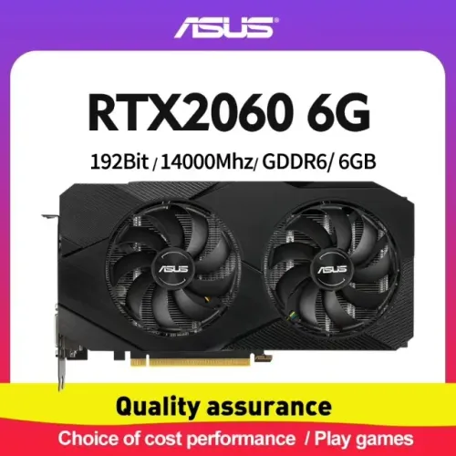 Placa de Vídeo ASUS DUAL RTX-2060 | 192bit | 14000Mhz | GDDR6 | 6GB