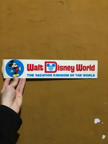 Adesivo de Para-choque Vintage Walt Disney World Anos 70 - Original