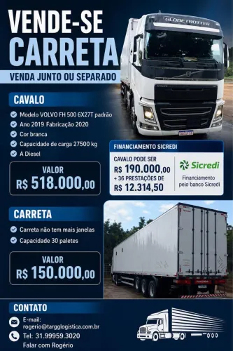 Vende-se Carreta Volvo