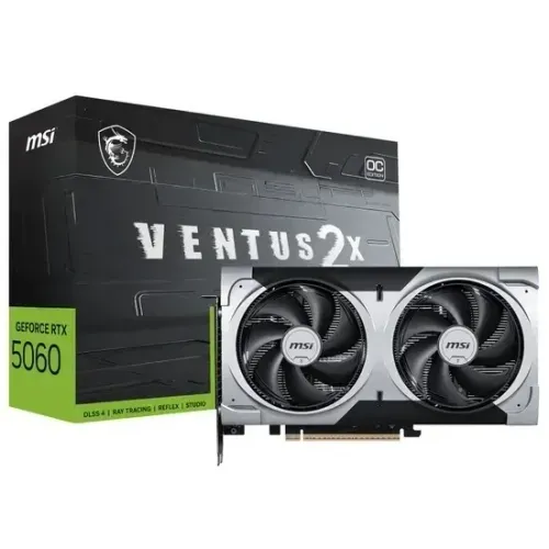 Placa de Vídeo MSI GeForce RTX5060 Ventus 2X OC 8GB GDDR7 PCI-Express - Lacrado na caixa!