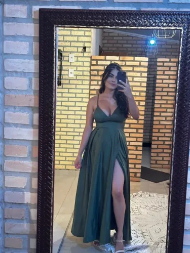 Vestido verde oliva