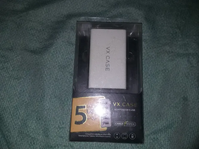 CARREGADOR 5 PORTAS USB VX CASE | CARGA RÁPIDA | BIVOLT