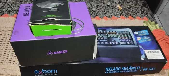 Kit teclado mecânico.. mause razer..fone mancer