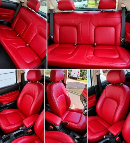 Banco de couro vermelho para New Beetle 2010
