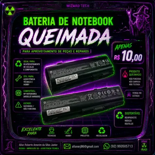 BATERIA QUEIMADA DE NOTEBOOK