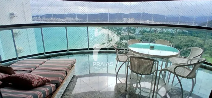 Apartamento com vista para o mar, 4 dormitórios, Tortugas, Guarujá