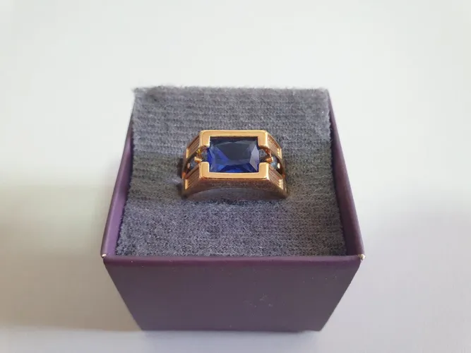 Anel Masculino Rommanel Banhado a Ouro 18K - Tamanho 24