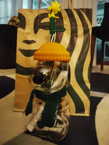 Copo de Vidro Snoopy - Coleção Starbucks