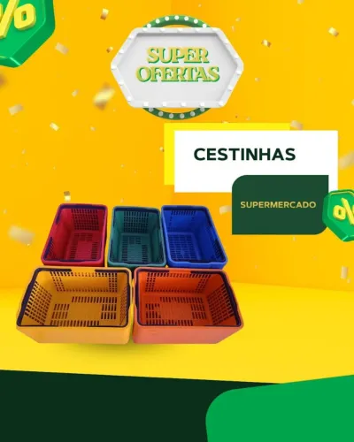 CESTA PLASTICA 13 LITROS DE MERCADO AVISTA 40.00 ZAP *