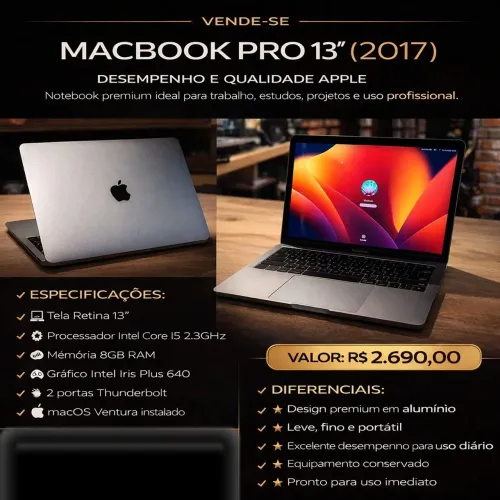 Laptop MacBook Pro 13 com 8 Gb RAM
