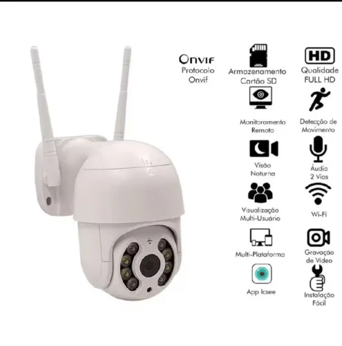 CAMERA DE SEGURANÇA WIFI FULL HD - A8 Prova D'água