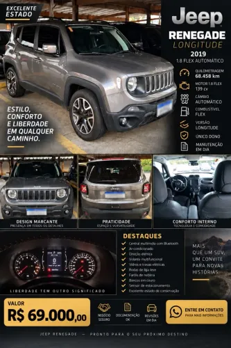 Jeep Renegade Longitude 1.8 4X2 Flex 16V Aut. 2019