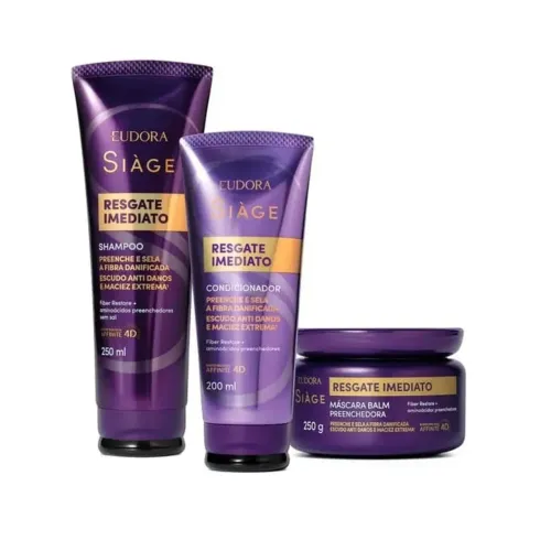 Kit Eudora shampoo/condicionador/mascara