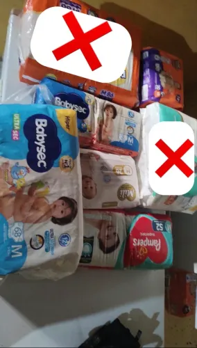 Fraldas M huggies, babysec, mili, piquitucho
