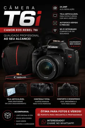 Câmera canon T6i