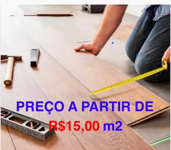 R$15,00m2 Instalação de pisos laminado, vinílico, rodapés e conserto em portas e janelas!