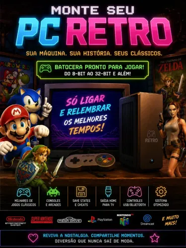 PC RETRO GAMER | 20 MIL+ JOGOS | ARCADE, 16-BIT, PS1 E MUITO MAIS