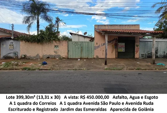 Leia a descrição: Lote 399,30m² (A 1 quadra Avenida São Paulo e Avenida Ruda) Condominio d