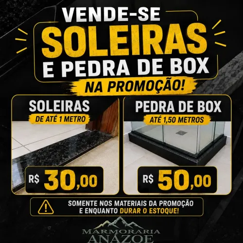 Vende-se soleiras e pedra de box na promoção
