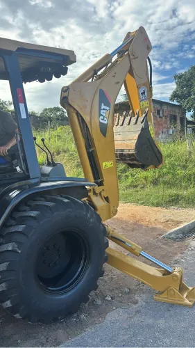 Retro escavadeira caterpilla 416d