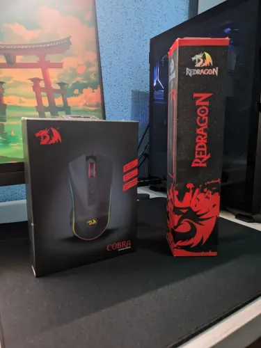 Kit Mouse e Mousepad Redragon Mouse Gamer Redragon Cobra