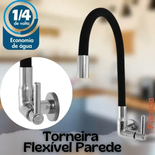 Torneira Gourmet Colors Cozinha Parede Flexível Bica Móvel _ CS219