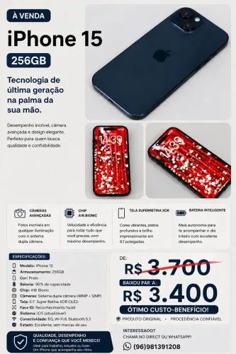 Iphone 15 256Gb