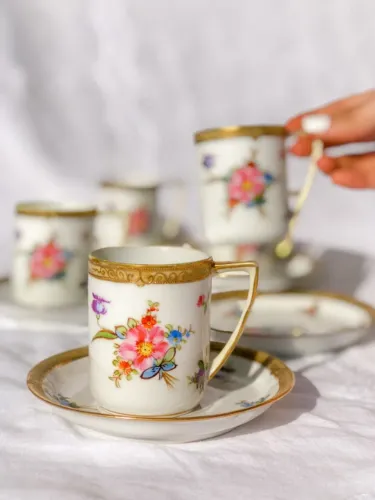 Xícaras De Café Noritake Antigas Tamanho Médio Made In Japan - Jogo com 5