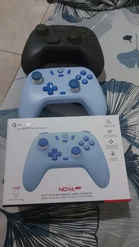 Controle GameSir T4 Nova Lite Sem Fio Azul Celeste