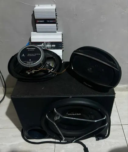 Kit Som Automotivo Completo - Pioneer + Bravox + Taramps