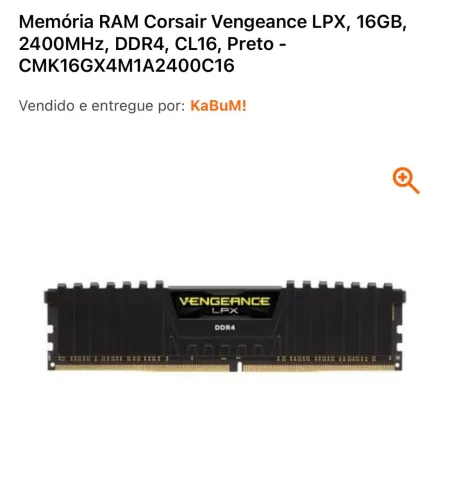 Memória ram Corsair 16gb - 3200