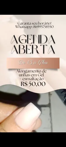 Unhas em gel e esmaltação 