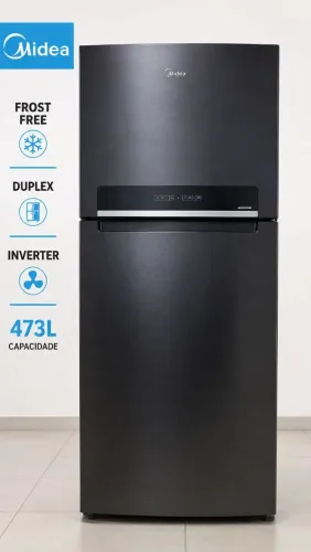 GELADEIRA MIDEA FROST FREE DUPLEX 473L INVERTER