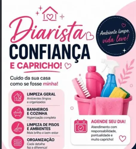 SOU DIARISTA FAXINEIRA SERVIÇO NM.FEITO